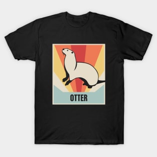 Retro Vintage Otter Poster T-Shirt